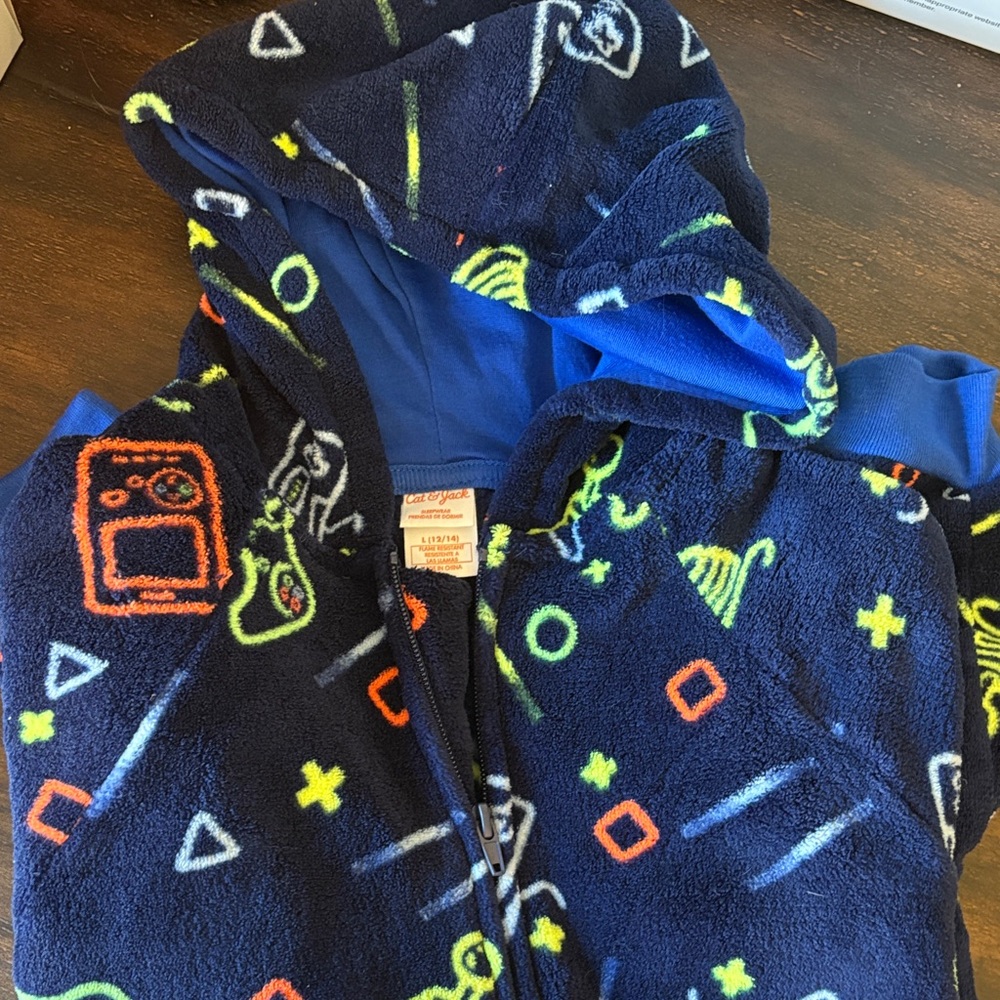 Video Gamer Onsie with hood large 12/14